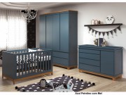 Comoda 04 Gavetas e 01 Porta 1.33 m 26757 Teca Euclar COM ENTREGA GRATIS